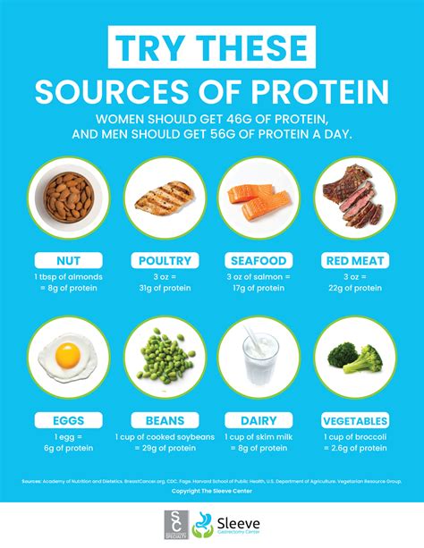 Weight Loss Infographic: Try These Sources of Protein - Sleeve Center