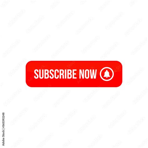 subscribe now button red color, icon symbol vector eps Stock Vector ...