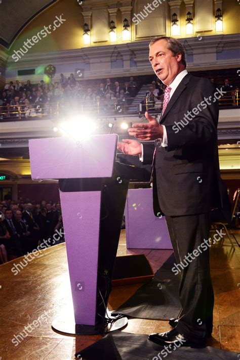 Nigel Farage Delivers Keynote Speech Editorial Stock Photo - Stock ...