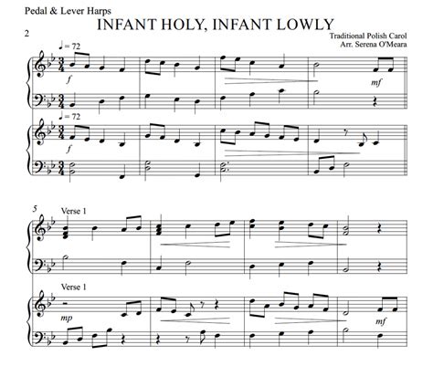 Infant Holy, Infant Lowly – Harp Column Music