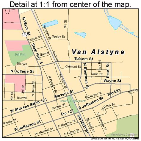 Van Alstyne Texas Street Map 4874924