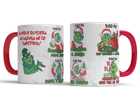 El GRINCH Mi agenda 4 Versiones Plantillas tazas y playera - Etsy España