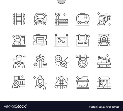 Railway signs at station train Royalty Free Vector Image