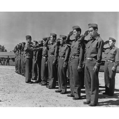 Japanese-American Soldiers From Hawaii In Basic Training At Camp Shelby History (36 x 24 ...