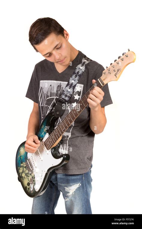 Boy old guitar hi-res stock photography and images - Alamy