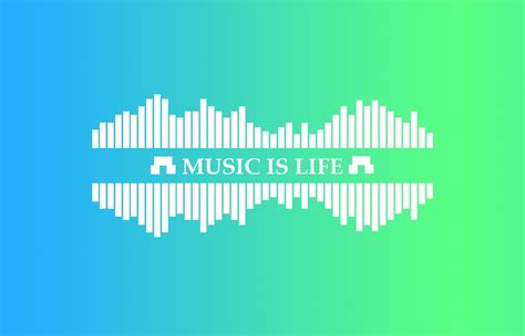 Music is Life logo, music, bars, gradient, simple HD wallpaper ...