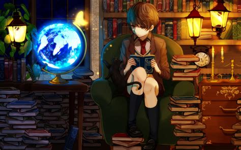 Anime Boy Reading Book Drawing - vrogue.co