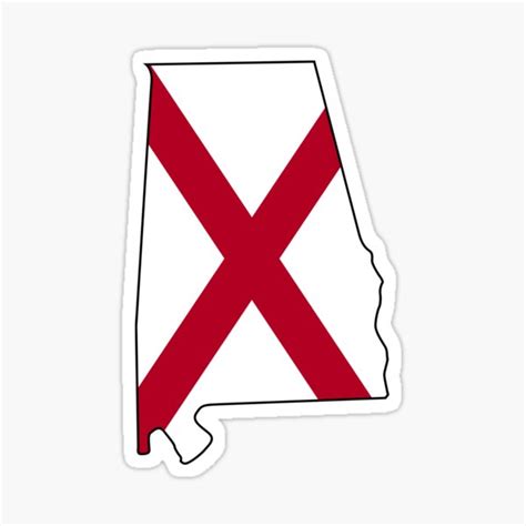 "Alabama State Flag" Sticker by StateSymbols | Redbubble