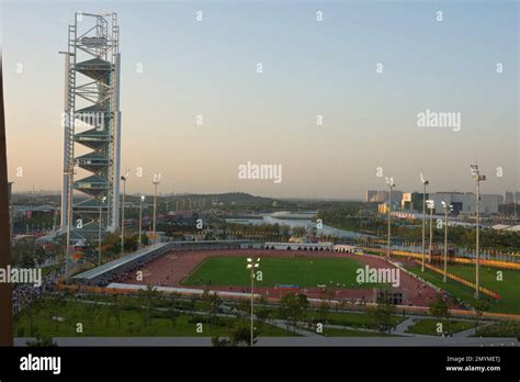 Night at the Olympic stadium Stock Photo - Alamy