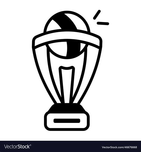 Cricket trophy Royalty Free Vector Image - VectorStock