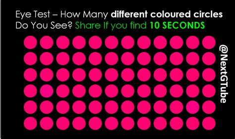 Eye Test – How Many different coloured circles Do You See?