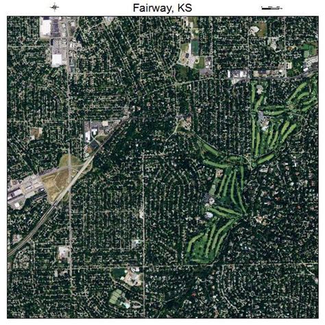 Aerial Photography Map of Fairway, KS Kansas