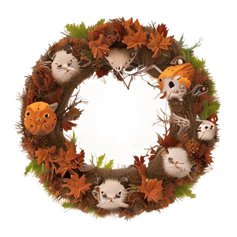 Autumn Wreath Clipart · Creative Fabrica