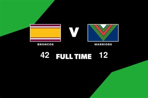 FULL TIME: Broncos vs Warriors - Preliminary Finals, 2023 - NRL News ...