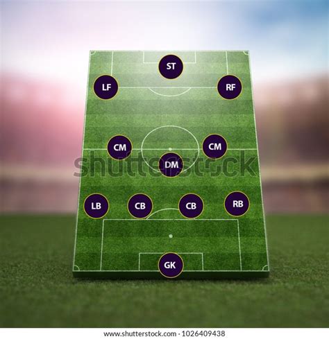 Football Pitch Player Positions Stock Photo 1026409438 | Shutterstock