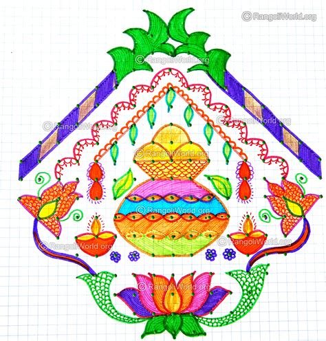 Pongal greetings kolam