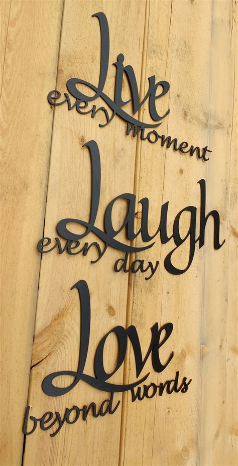 Live Laugh Love Metal Wall Art Words Wall Decor - Etsy