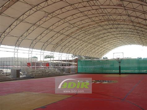 Basketball Court Dome Tensile Structure Roof Shade #basketballcourt #tensile #tensilestructure # ...