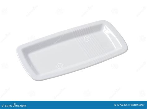 White rectangular plate stock photo. Image of platter - 73792436