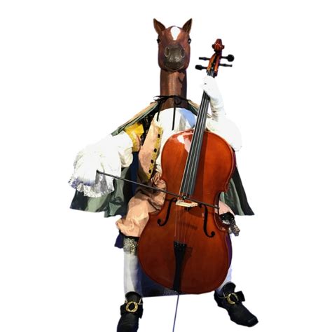 HORSE PLAYING THE CELLO