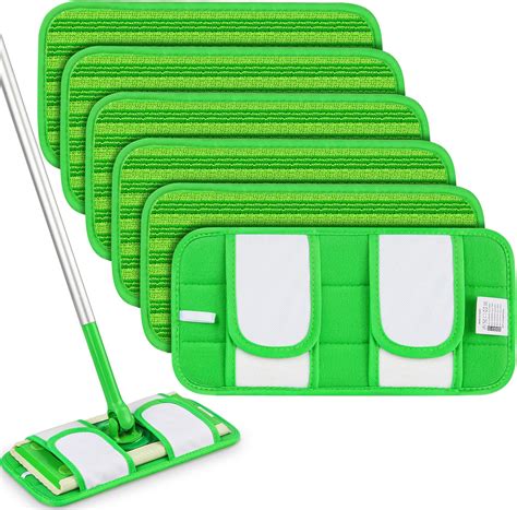 Amazon.com: 7 Pack Reusable Mop Pads Compatible with Swiffer Wet Jet Mop - Papclean Wet Pads ...
