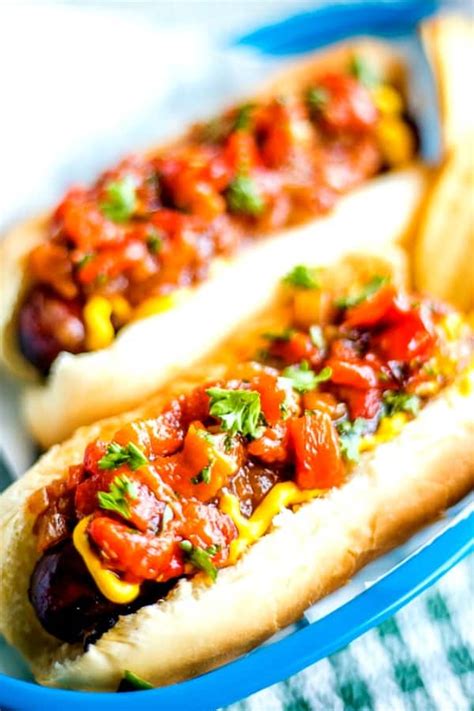 New York Hot Dogs with Onion Sauce & Red Pepper Relish | Life, Love ...