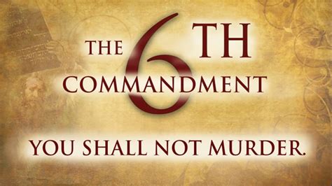 6th Commandment Sermon. Exodus 20:13 You Shall Not Murder. Six Law Sermon.6th Law Do Not Murder ...