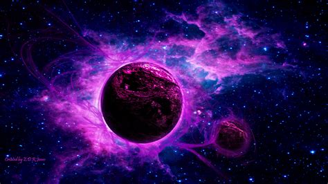 Digital Photoshop planet art Purple planet by eddyrailgun on DeviantArt