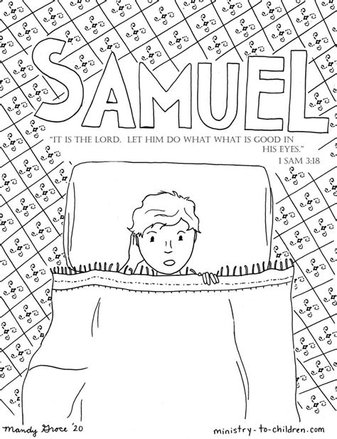 "Samuel Hears God's Calling" Coloring Page - Ministry To Children