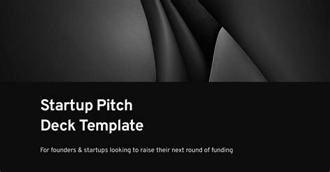 Startup Pitch Deck Template