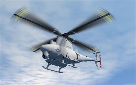 Скачать обои MQ-8 Fire Scout, US Air Force, US army, unmanned helicopters, Northrop Grumman ...