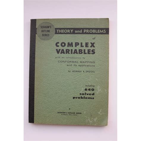 Theory and problems of complex variables by SPIEGEL, Murray R.: Buen ...