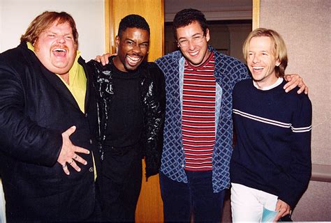 Adam Sandler and Chris Farley hung with the SNL crowd. | The Most '90s-tastic Moments From the ...