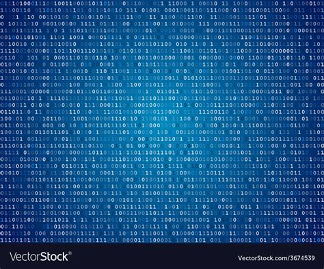 Blue screen binary code screen Royalty Free Vector Image