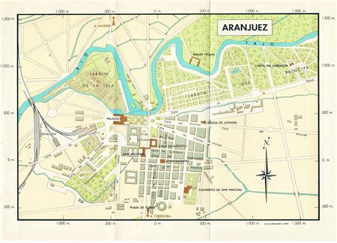 Aranjuez Spain City Map Vintage 1950s Mid by CarambasVintage