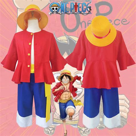 Anime One Piece Luffy Costume New World Monkey D Luffy Cosplay Outfits ...