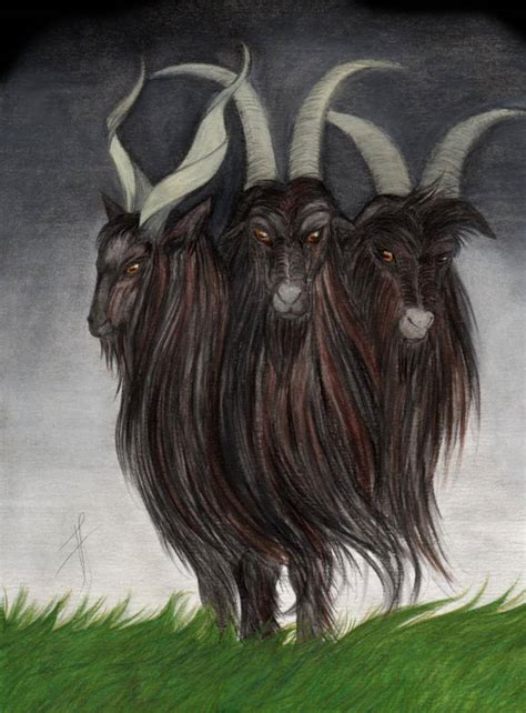 Three headed goat by Darffelyn on DeviantArt