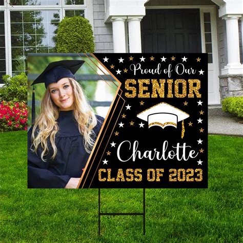 Personalized Graduation Yard Sign 2023 With Photo 2023 Senior - Etsy