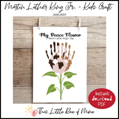 Peace Flower - MLK Day - Martin Luther King Jr - handprint Art ...