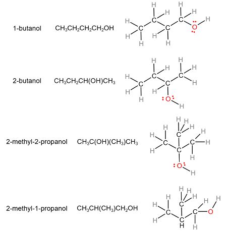 Draw Lewis structures and condensed structural formulas for the four ...