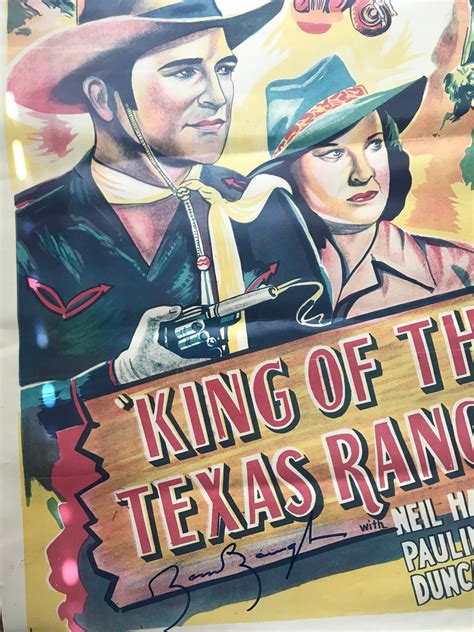 1941 Signed King of The Texas Rangers Movie Poster/Slingin | Etsy