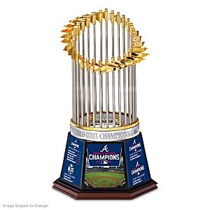 2021 MLB World Series Champions Atlanta Braves Handcrafted Trophy Sculpture