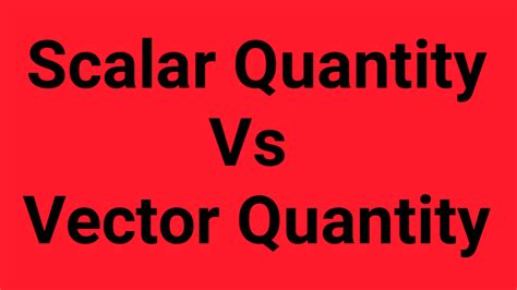 8 Crucial Difference between Scalar and Vector Quantity with Examples ...