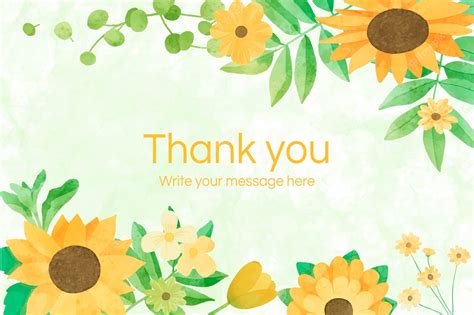 Premium Vector | Watercolor floral background with sunflowers