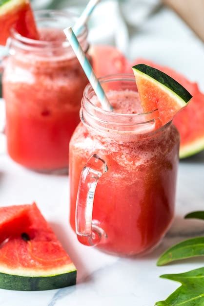 Free Photo | Healthy watermelon shake summer recipe