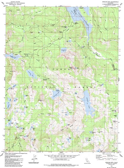 Physical Map Of California With Mountains Free Printable English - Usgs ...