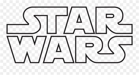 the star wars logo is shown in black and white, as well as transparent ...