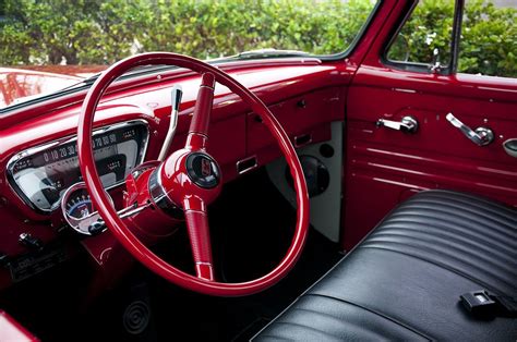 interior f100 | 1955 Ford F100 Pickup - maroon - cab interior --- Donut ...