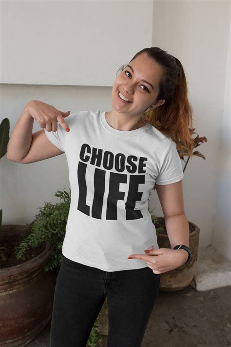 Choose Life Tshirt Choose Life 80s Black or White Tee Womens Ladies ...