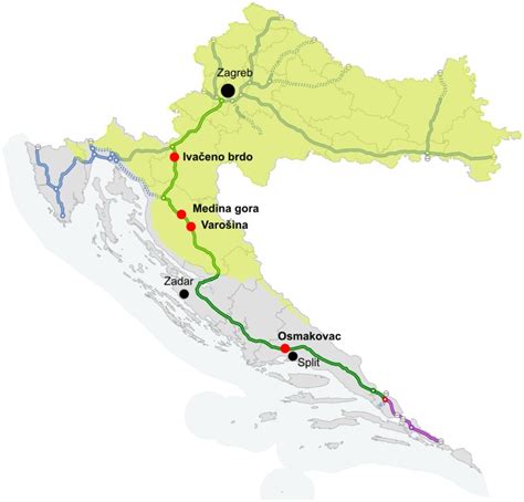 Climate zones in Croatia are represented as yellow for continental ...